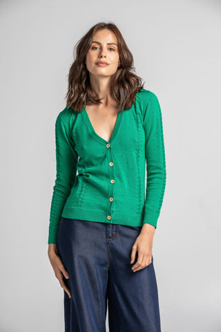 Humidity Lifestyle Dayna Shirt Dress - Green Stripe (HS23900)