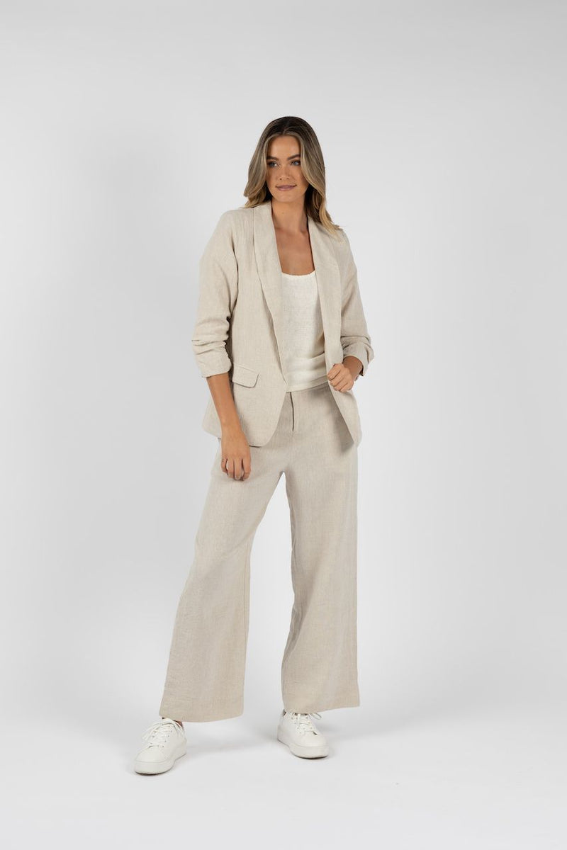 Humidity Lifestyle Fleetwood Linen Pant - Natural (HS24209)