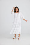 Holiday Grenadine Dress - White