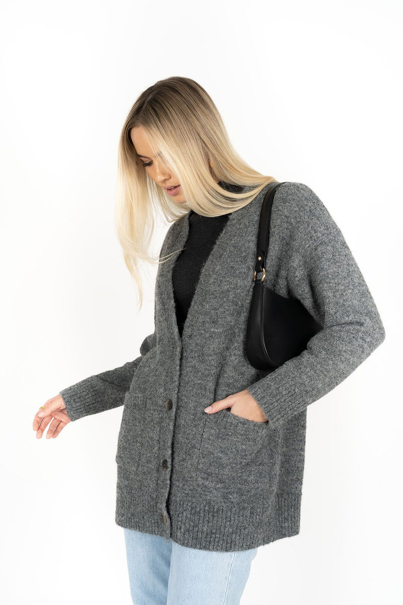 Humidity Lifestyle Latitude Cardi - Charcoal