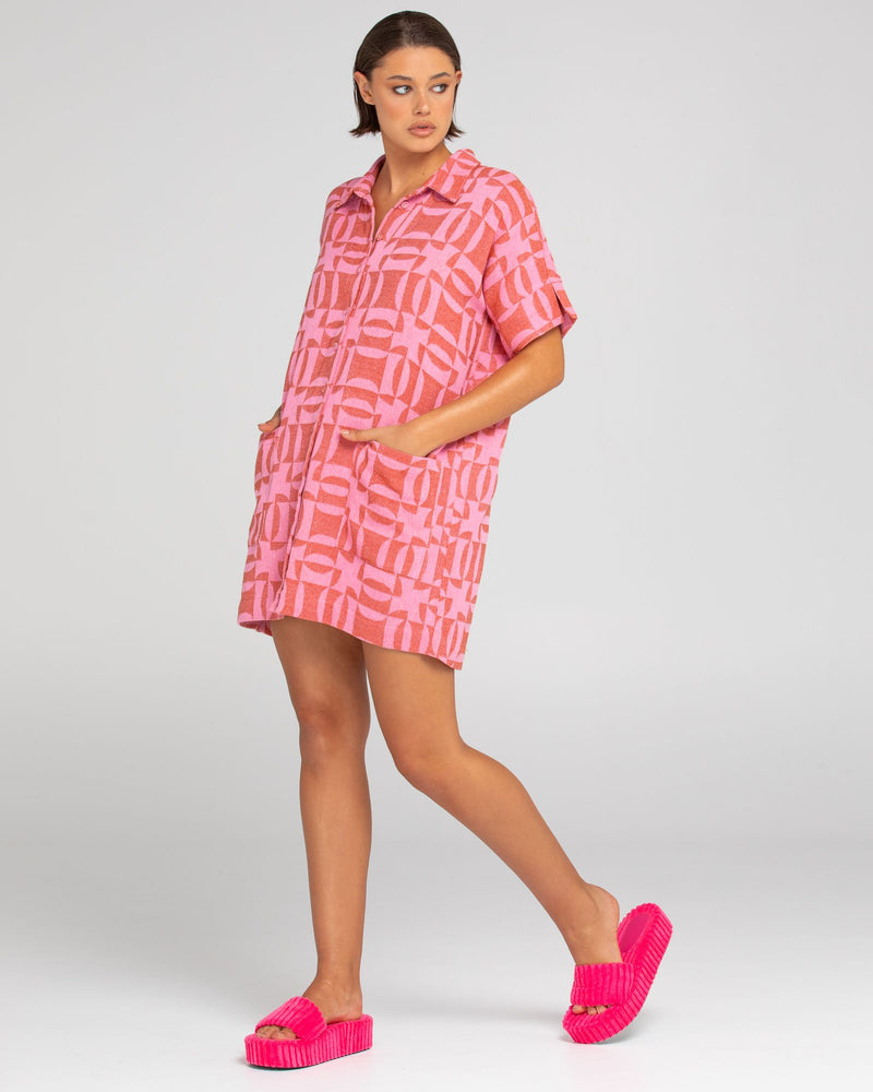 Boom Shankar Cabana Shirt Dress - MIna