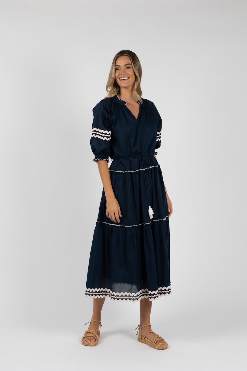 Humidity Lifestyle Ziggy Maxi Dress - Navy