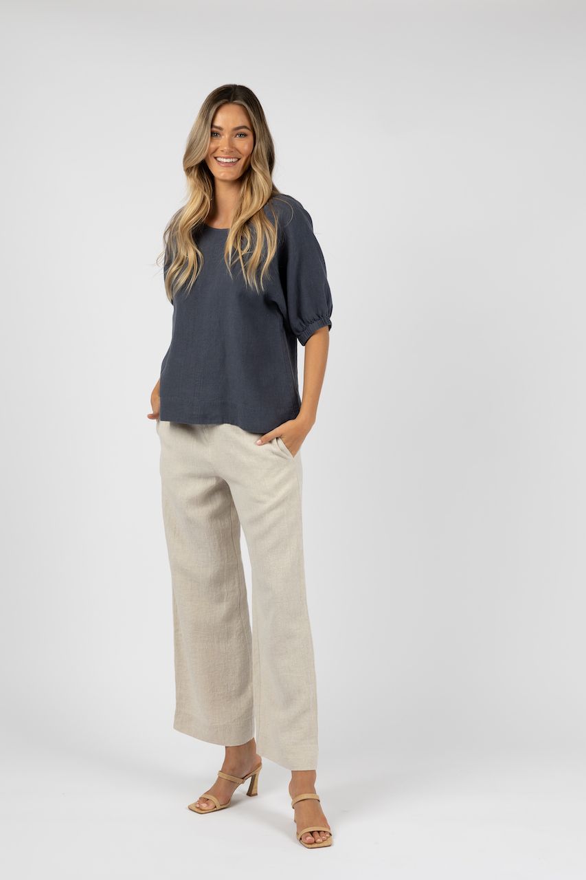 Humidity Lifestyle Fleetwood Linen Pant - Natural (HS24209)