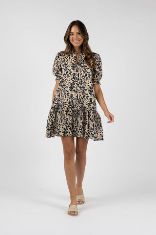 Humidity Lifestyle Eden Shift Dress - Brick Print (HS24312)