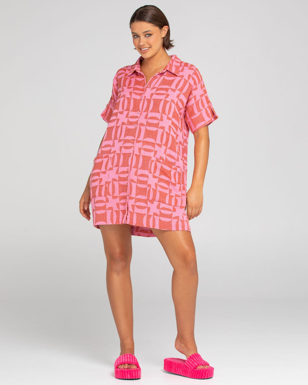 Boom Shankar Cabana Shirt Dress - MIna