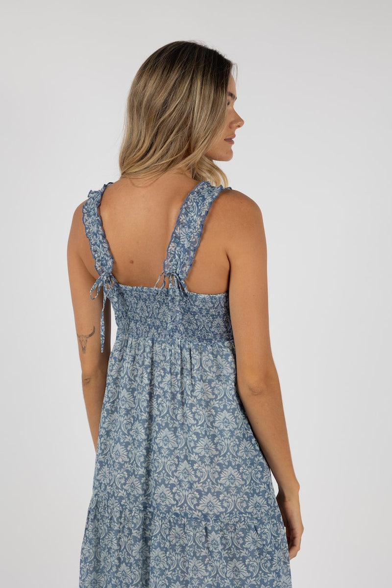 Humidity Lifestyle Vacay Aries Dress - Blue Print