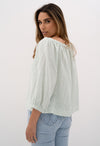 Humidity Lifestyle Voyage Blouse - Green Stripe (HS23902)