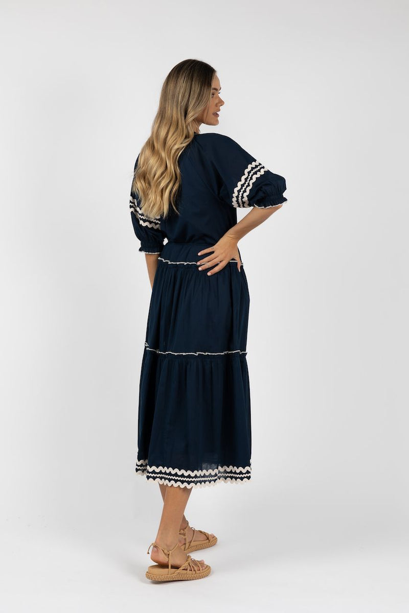 Humidity Lifestyle Ziggy Maxi Dress - Navy