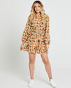 Sass Valerie Belted Tiered Mini Dress - Fall Floral