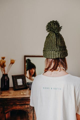 Hobo and Hatch Polly Short Brim Hat - Latte