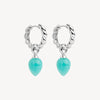 Najo Dew Drop Silver Gemstone Earrings - Amazonite