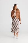 The Shanty Sicily Skirt - Luciana Check (100% Linen)